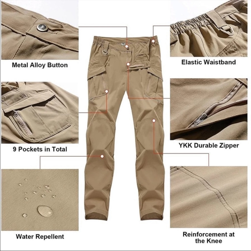 Quick Dry Lightweight Cargo Mountain Pants